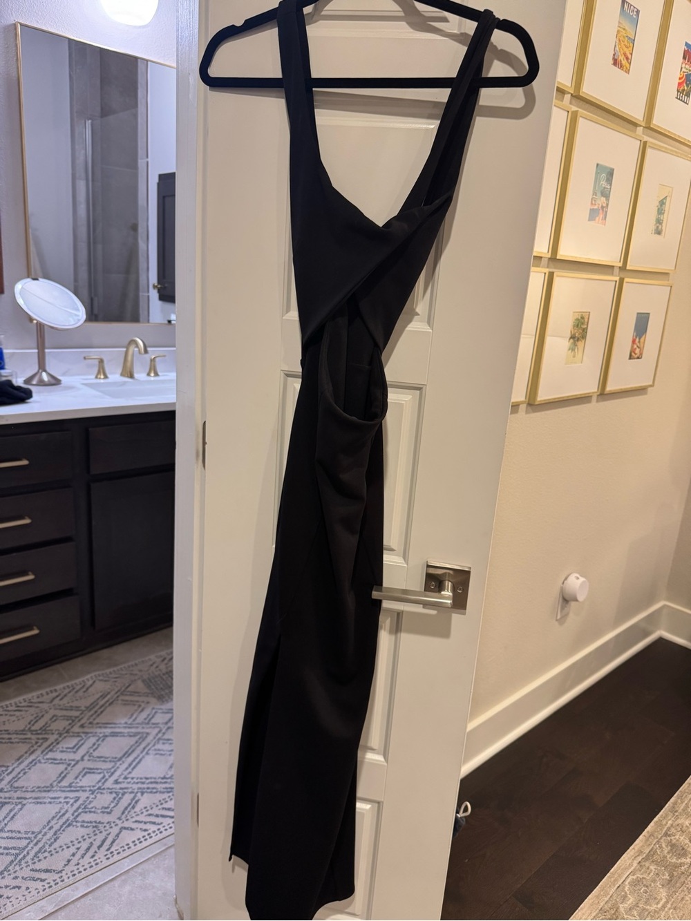 Show Me Your MuMu Black Sleeveless Midi Wrap Dress